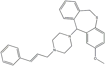 11-(4-Cinnamyl-1-piperazinyl)-2-methoxy-6,11-dihydrodibenzo[b,e]thiepin Struktur