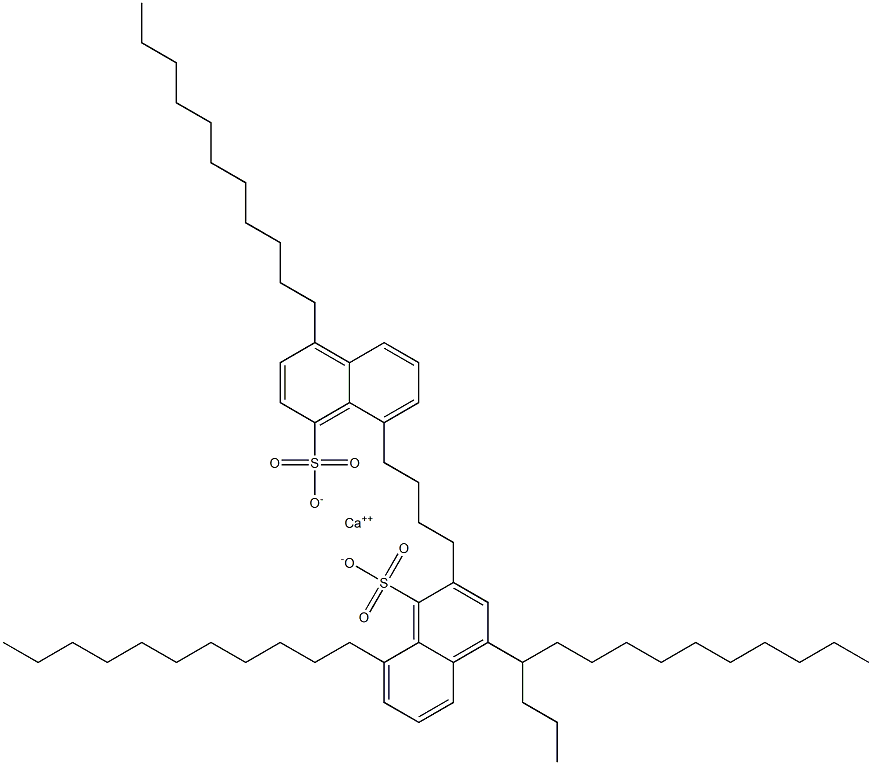 Bis(4,8-diundecyl-1-naphthalenesulfonic acid)calcium salt Struktur