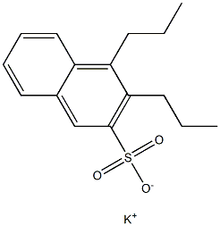 3,4-Dipropyl-2-naphthalenesulfonic acid potassium salt Struktur