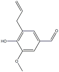 3-Methoxy-4-hydroxy-5-(2-propenyl)benzaldehyde Struktur