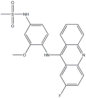 N-[4-(2-Fluoro-9-acridinylamino)-3-methoxyphenyl]methanesulfonamide Struktur