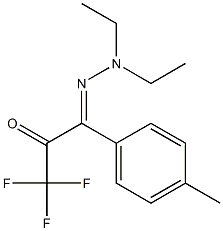 1-(p-Tolyl)-1-(diethylhydrazono)-3,3,3-trifluoro-2-propanone Struktur