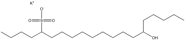 15-Hydroxyicosane-5-sulfonic acid potassium salt Struktur