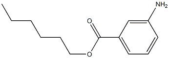 3-Aminobenzoic acid hexyl ester Struktur