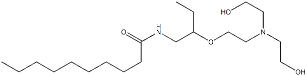 N-[2-[2-[Bis(2-hydroxyethyl)amino]ethoxy]butyl]decanamide Struktur