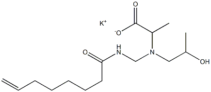 2-[N-(2-Hydroxypropyl)-N-(7-octenoylaminomethyl)amino]propionic acid potassium salt Struktur