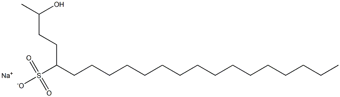 2-Hydroxyhenicosane-5-sulfonic acid sodium salt Struktur