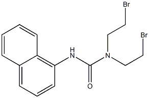 1,1-Bis(2-bromoethyl)-3-(1-naphtyl)urea Struktur