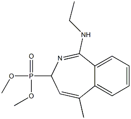 [1-(Ethylamino)-5-methyl-3H-2-benzazepin-3-yl]phosphonic acid dimethyl ester Struktur