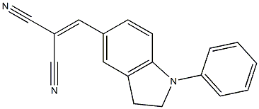 [[(2,3-Dihydro-1-phenyl-1H-indol)-5-yl]methylene]malononitrile Struktur