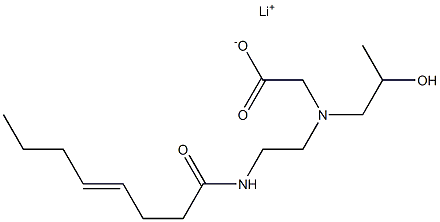 N-(2-Hydroxypropyl)-N-[2-(4-octenoylamino)ethyl]aminoacetic acid lithium salt Struktur