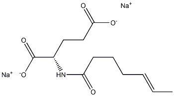 N-(5-Heptenoyl)glutamic acid disodium salt Struktur