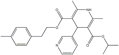 1,4-Dihydro-2,6-dimethyl-4-(3-pyridyl)pyridine-3,5-dicarboxylic acid 3-isopropyl 5-(4-methylphenethyl) ester Struktur