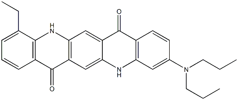 3-(Dipropylamino)-11-ethyl-5,12-dihydroquino[2,3-b]acridine-7,14-dione Struktur