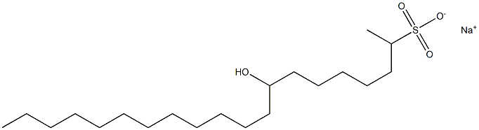 8-Hydroxyicosane-2-sulfonic acid sodium salt Struktur