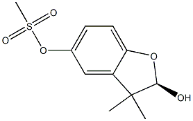 (R)-2,3-Dihydro-3,3-dimethyl-2,5-benzofurandiol 5-methanesulfonate Struktur