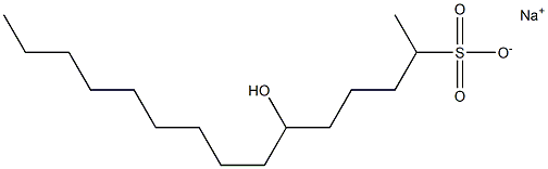 6-Hydroxypentadecane-2-sulfonic acid sodium salt Struktur