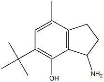 3-Amino-2,3-dihydro-5-tert-butyl-7-methyl-1H-inden-4-ol Struktur