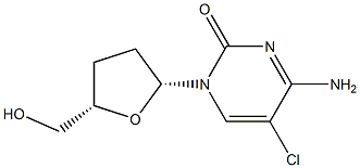 5-Chloro-2',3'-dideoxycytidine Struktur