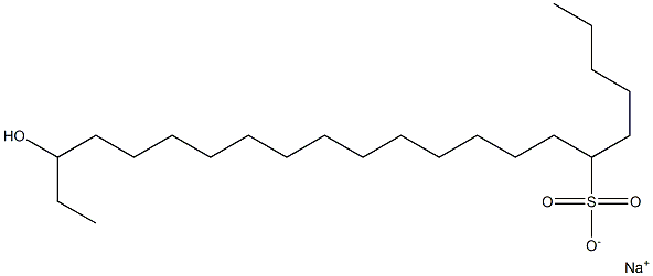 20-Hydroxydocosane-6-sulfonic acid sodium salt Struktur