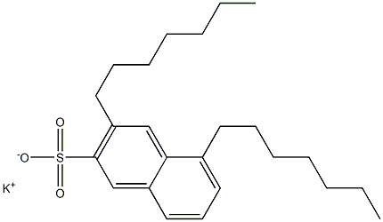 3,5-Diheptyl-2-naphthalenesulfonic acid potassium salt Struktur