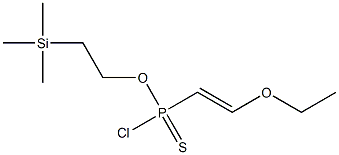 2-Ethoxyethenylphosphonochloridothioic acid 2-(trimethylsilyl)ethyl ester Struktur