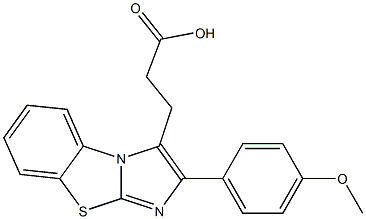 3-[2-(4-Methoxyphenyl)imidazo[2,1-b]benzothiazol-3-yl]propanoic acid Struktur