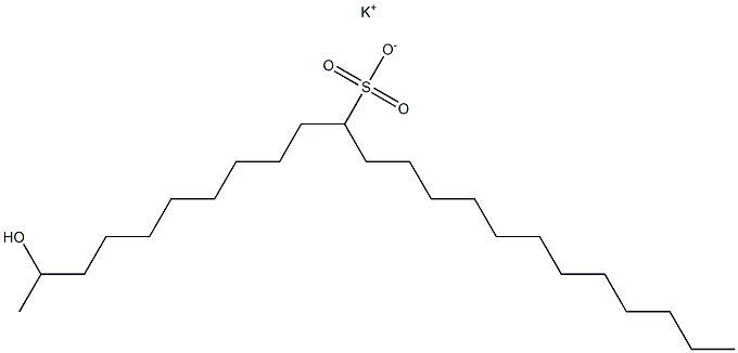 2-Hydroxytricosane-11-sulfonic acid potassium salt Struktur