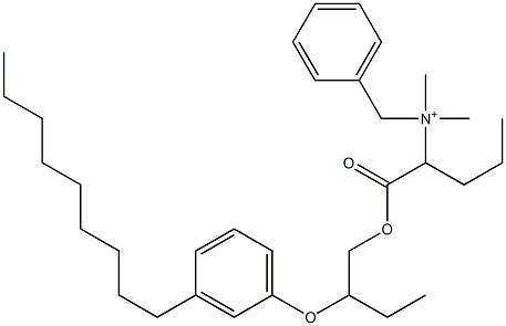 N,N-Dimethyl-N-benzyl-N-[1-[[2-(3-nonylphenyloxy)butyl]oxycarbonyl]butyl]aminium Struktur