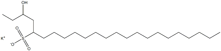 3-Hydroxytricosane-5-sulfonic acid potassium salt Struktur