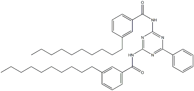 N,N'-(6-Phenyl-1,3,5-triazine-2,4-diyl)bis(3-decylbenzamide) Struktur