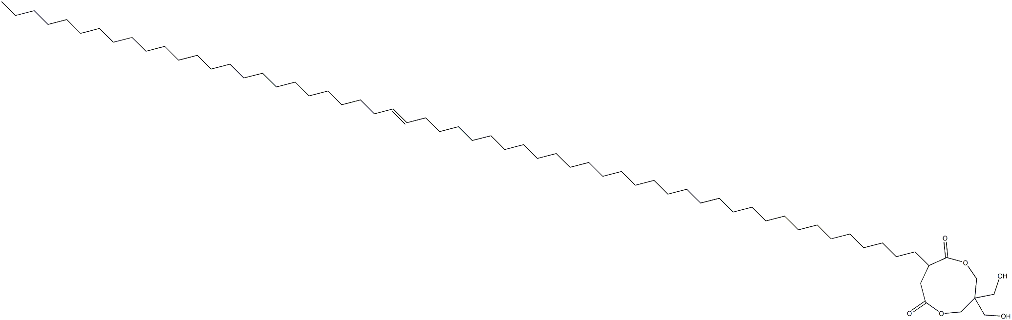 3,3-Bis(hydroxymethyl)-8-(32-heptapentacontenyl)-1,5-dioxacyclononane-6,9-dione Struktur