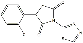 1-(1,3,4-Thiadiazol-2-yl)-3-(2-chlorophenyl)pyrrolidine-2,5-dione Struktur