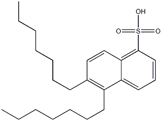 5,6-Diheptyl-1-naphthalenesulfonic acid Struktur