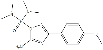 [5-Amino-3-(4-methoxyphenyl)-1H-1,2,4-triazol-1-yl]bis(dimethylamino)phosphine oxide Struktur