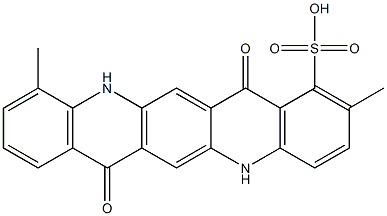 5,7,12,14-Tetrahydro-2,11-dimethyl-7,14-dioxoquino[2,3-b]acridine-1-sulfonic acid Struktur