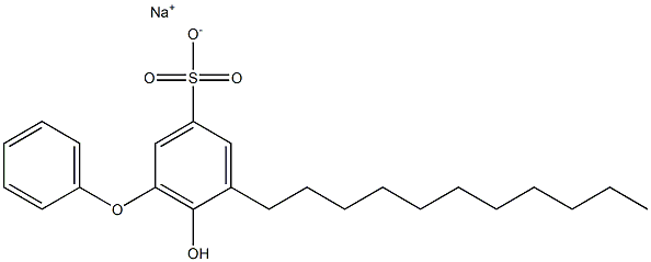 6-Hydroxy-5-undecyl[oxybisbenzene]-3-sulfonic acid sodium salt Struktur