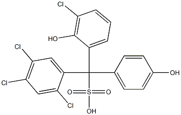 (3-Chloro-2-hydroxyphenyl)(2,4,5-trichlorophenyl)(4-hydroxyphenyl)methanesulfonic acid Struktur