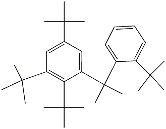 2-(2,3,5-Tri-tert-butylphenyl)-2-(2-tert-butylphenyl)propane Struktur