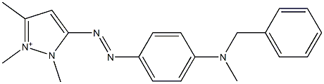 1,2,3-Trimethyl-5-[p-(N-methylbenzylamino)phenylazo]-1H-pyrazol-2-ium Struktur