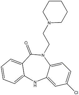 10,11-Dihydro-7-chloro-10-(2-piperidinoethyl)-5H-dibenzo[b,e][1,4]diazepin-11-one Struktur