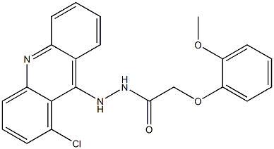 N'-(1-Chloroacridin-9-yl)-2-(2-methoxyphenoxy)acetohydrazide Struktur