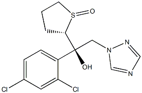 (1R)-1-(2,4-Dichlorophenyl)-1-[[(2S)-tetrahydrothiophene 1-oxide]-2-yl]-2-(1H-1,2,4-triazol-1-yl)ethanol Struktur