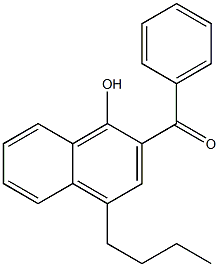 2-Benzoyl-4-butyl-1-naphthol Struktur