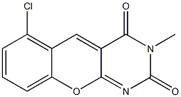 6-Chloro-3-methyl-2H-[1]benzopyrano[2,3-d]pyrimidine-2,4(3H)-dione Struktur