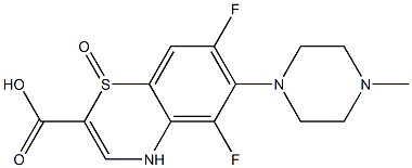 5,7-Difluoro-6-(4-methylpiperazin-1-yl)-4H-1,4-benzothiazine-2-carboxylic acid 1-oxide Struktur