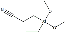 3-(Ethyldimethoxysilyl)propiononitrile Struktur