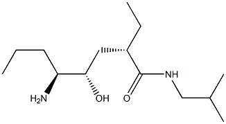 (2S,4S,5S)-N-(2-Methylpropyl)-5-amino-2-ethyl-4-hydroxyoctanamide Struktur