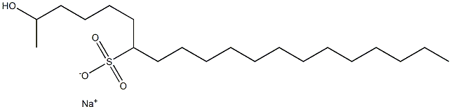 2-Hydroxyicosane-7-sulfonic acid sodium salt Struktur