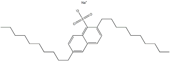 2,6-Didecyl-1-naphthalenesulfonic acid sodium salt Struktur